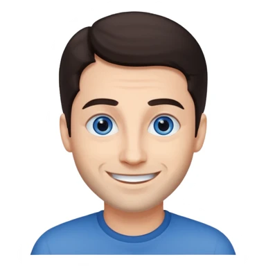 Yehuda Levi with blue eyes, dark brown hair sticker