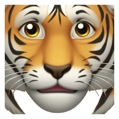 Tiger crying teardrops sticker