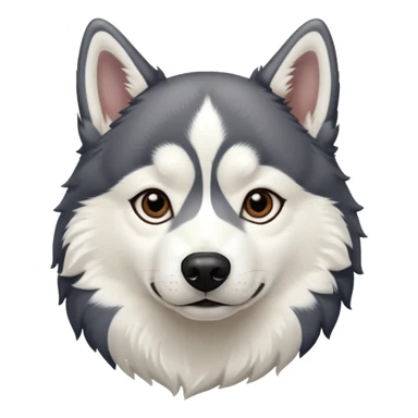 Siberian husky black and white sticker