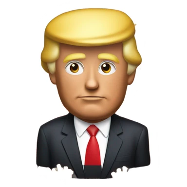 donald trump with mcdonalds fries sticker