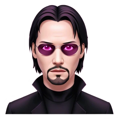 Keanu Reeves Neo Matrix pink sticker