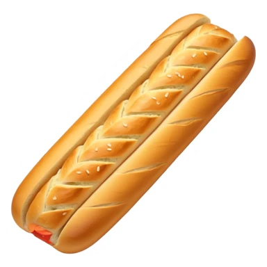 Garlic bread baguette with diagonal incisions sticker