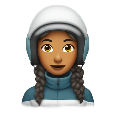girl with windburn on face from snowmobiling  sticker