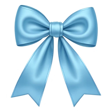 Light blue colour bow sticker