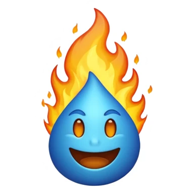 Emoji de fuego azul sticker