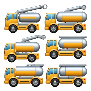 create a realistic emoji showing logistic machines sticker