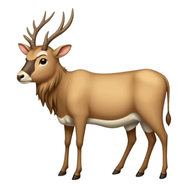 Eland trekt slede in dennenbos  sticker
