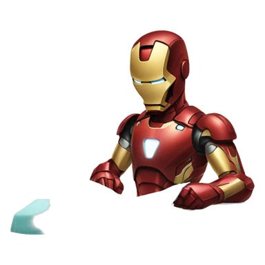 ironman ironing clothes sticker