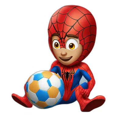 Spiderman play fifa sticker