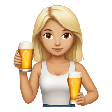 blonde girl with corona beer sticker