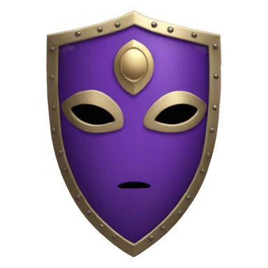 gladiator shield purple with eyes  sticker