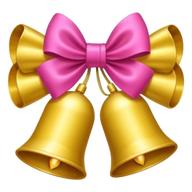 campanas navideñas con lazo rosado sticker