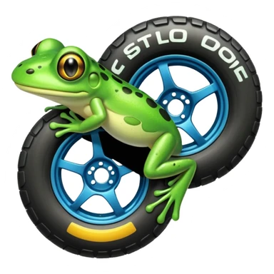 Frog Has Tire Body sticker