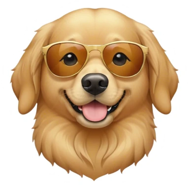 Golden retriever wearing sunglasses  sticker