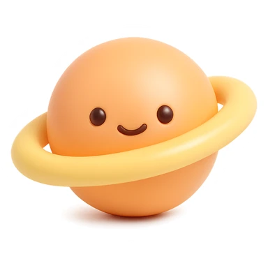 cute cartoon planet vinyl figure style sticker