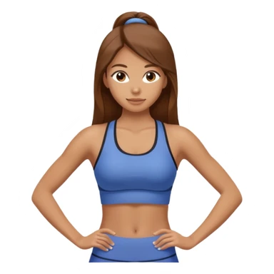 Pilates girl tan skin and brown long hair  sticker