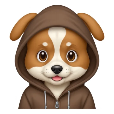 Dog with a hoodie  sticker