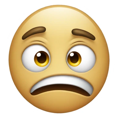 disgusted face with scared eyes and a tear sticker