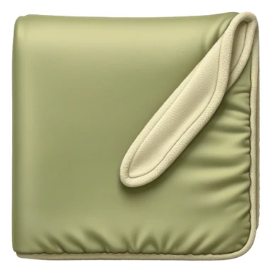 Pale olive colored blanket folded sticker