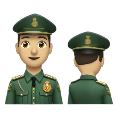 Guardia civil españa con tricornio sticker