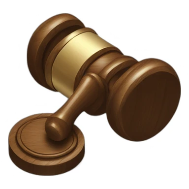 court gavel isometric sticker