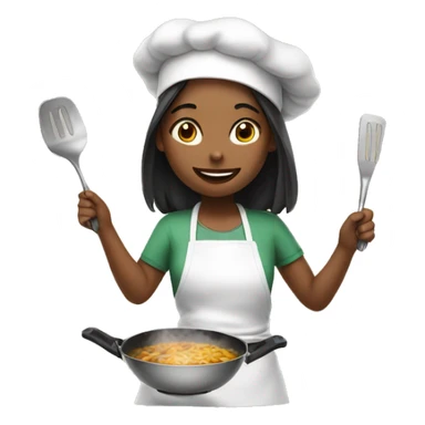 Girl cooking  sticker