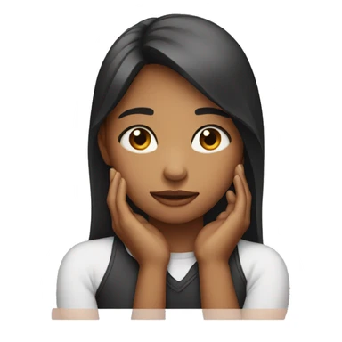 girl with her hands on her neck sticker