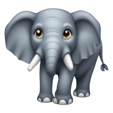 Éléphant avec un bois sur la tête  sticker