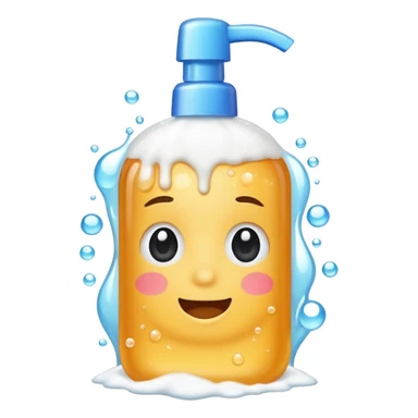 Shampoo for with foam sticker