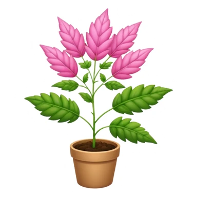 create a pink weed plant emoji sticker