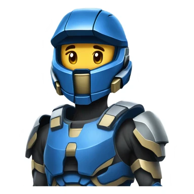 Halo Spartan anime blue armor sticker