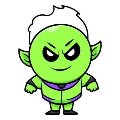cartoon villain character with silly expression sticker