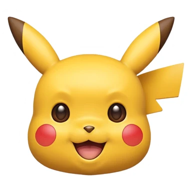 Emoji of pikachu face sticker