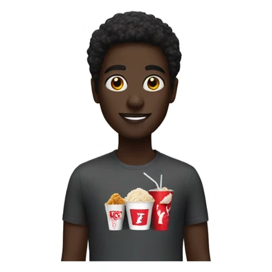 darkskinned person with kfc sticker