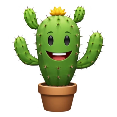 Spike character from Brawl Stars, a cactus with a smiley face sticker