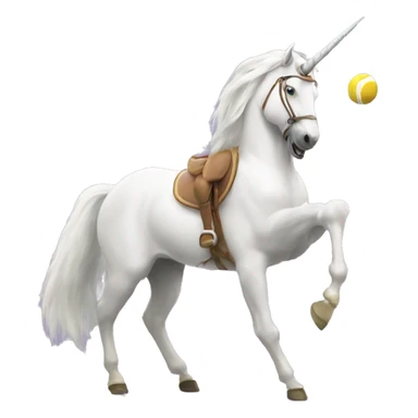 unicorn serving a volley sticker