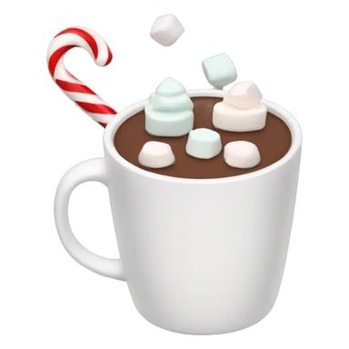 A Christmas mug with hot chocolate and marshmallows  sticker