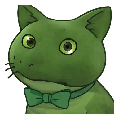 Cat with a bow in it’s hair  sticker