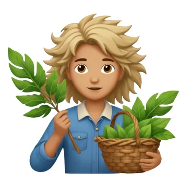 Breeze + leaf basket,Sky Gardener. sticker