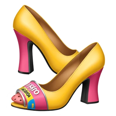 Moschino style spam can print shoe  sticker