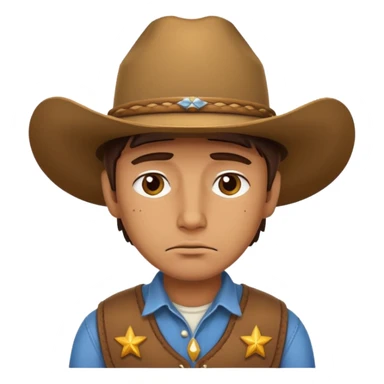 Sad cowboy sticker