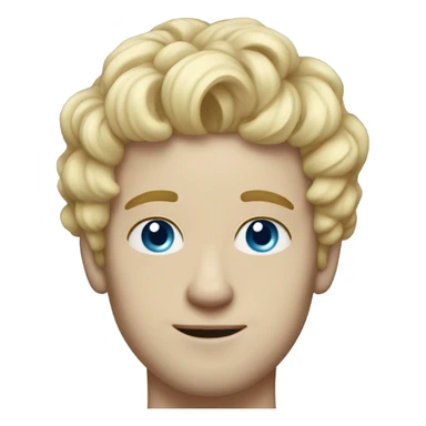 light curl blonde 30yo man blue eyed pale skin sticker