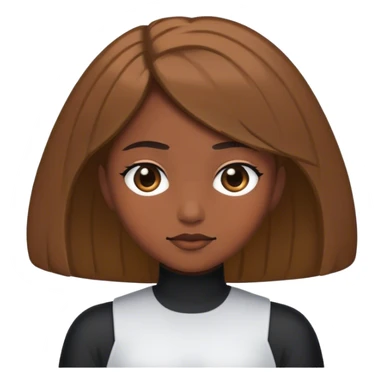 Brown skin with 2b hair sticker