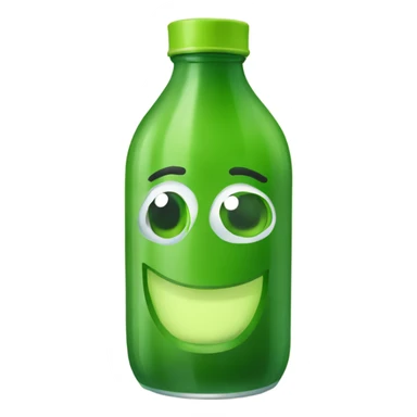 Bottled green juice sticker