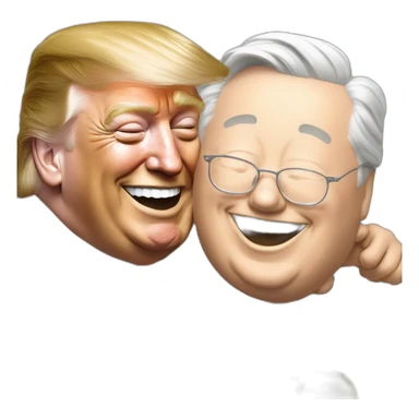 Jean Marie le pen laughing with Donald trump sticker