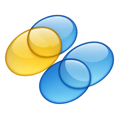 two overlapping sticker