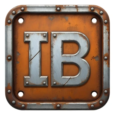 Create an ultra-realistic Rust icon that reads 'DUBS' based on the Rust video game. sticker