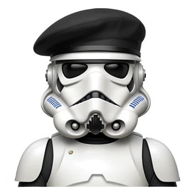Stormtrooper wearing black beret sticker