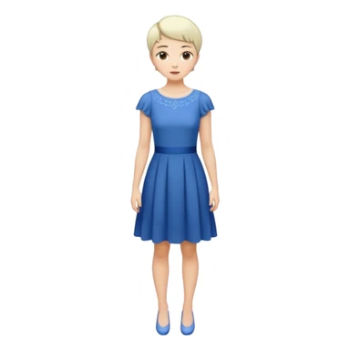 woman full body standing short pixie hair sticker