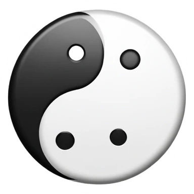 Ying yang circle sticker